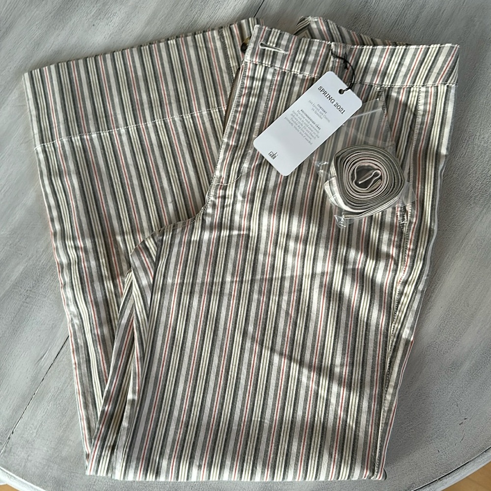 cabi island stripe convertible trousers